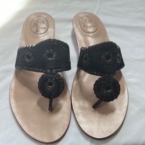 Jack Rogers brown calf hair sandals